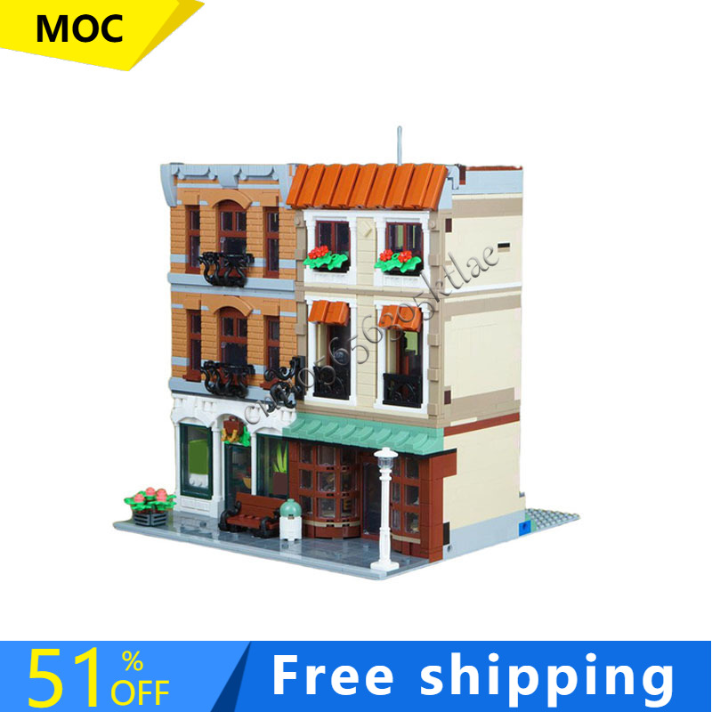 Kids Education Store - ホット2703ピースMOC中世豪華アンティークショップモジュラーモデル建築ブロックDIY教育組み立てキッズトイギフト
