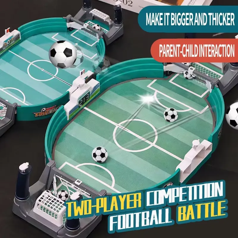 Kids Education Fun - 大型フーズボールテーブル教育用ゲームおもちゃダブルバトル親子インタラクティブサッカーテーブルトッププレイセット家族で楽しめる
