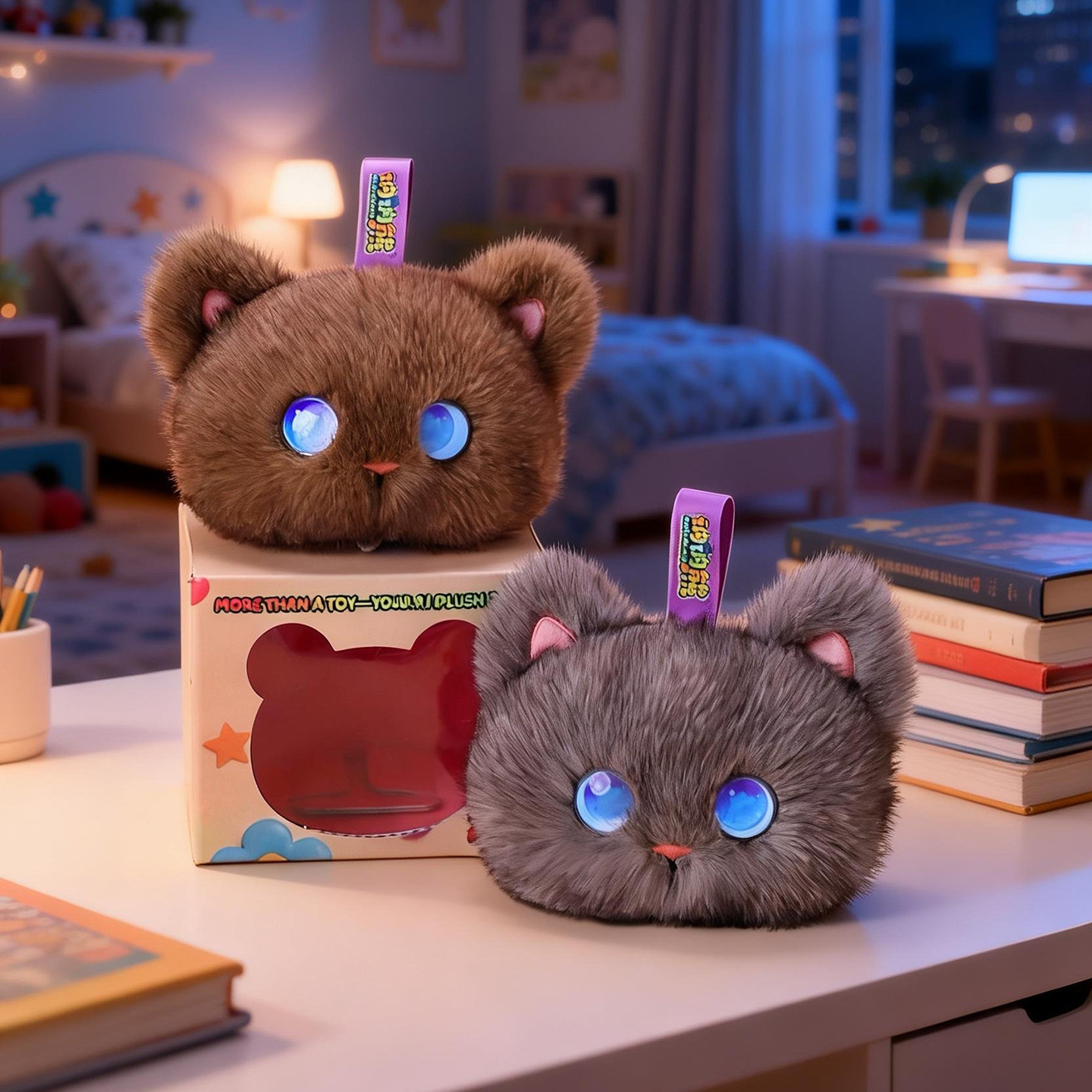 Kids Education Toy - トボットAIぬいぐるみ猫のおもちゃ、インタラクティブな感情的な仲間、ロボットぬいぐるみ、子供向け教育的、流行の子供用ぬいぐるみ