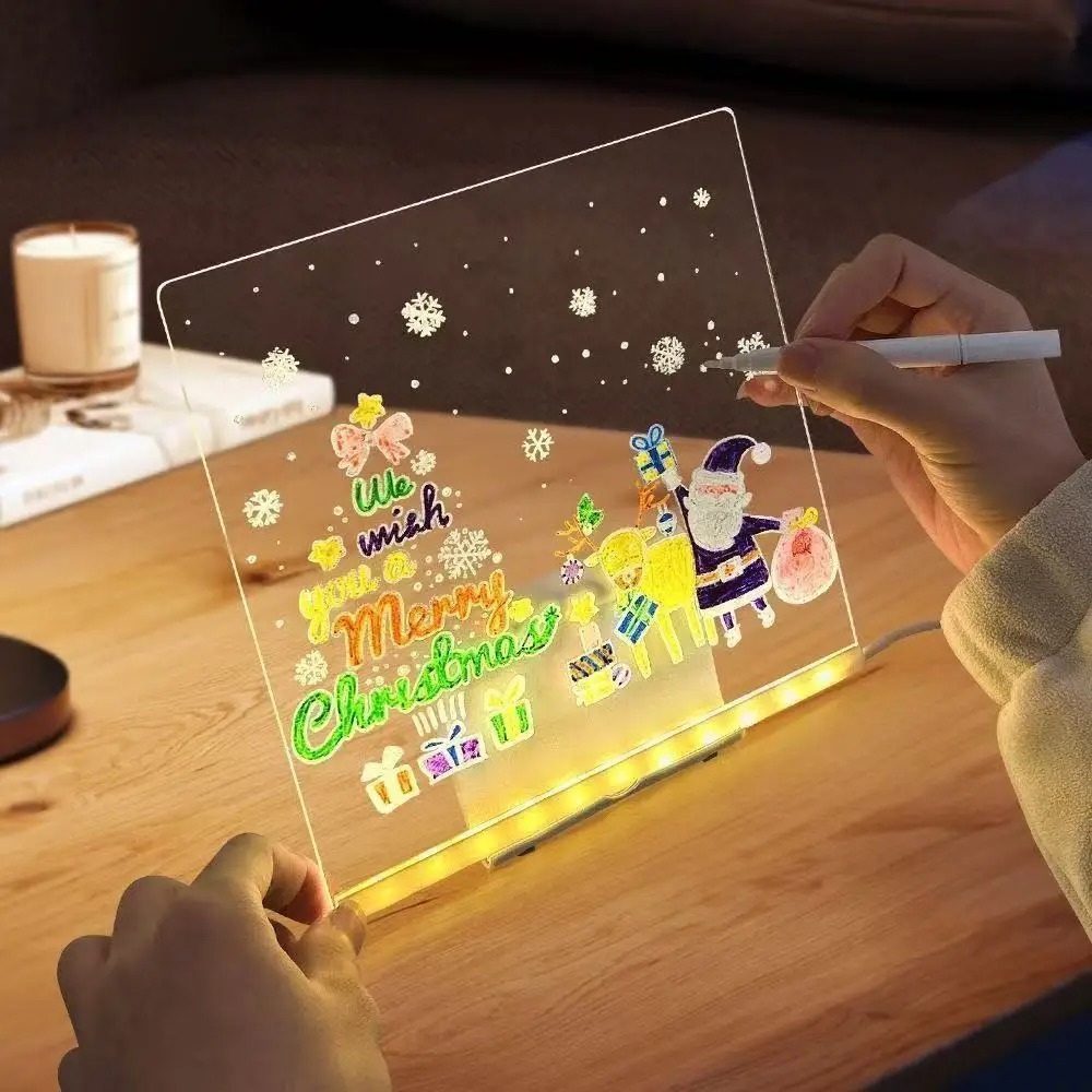 Kids Education Tablet - マジックグロー キッズ ドローイングボード：再利用可能なLCDタブレット、3歳～6歳以上向けの消せるライトアップ落書きパッド | 楽しい知育玩具メニューボード