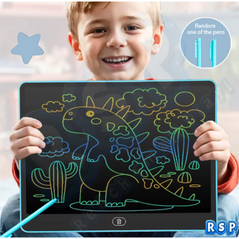 Kids Education Tablet - 16 インチ液晶描画タブレットライティングボードカラー落書きカウント練習黒板教育玩具 3-12 歳の子供のためのギフト