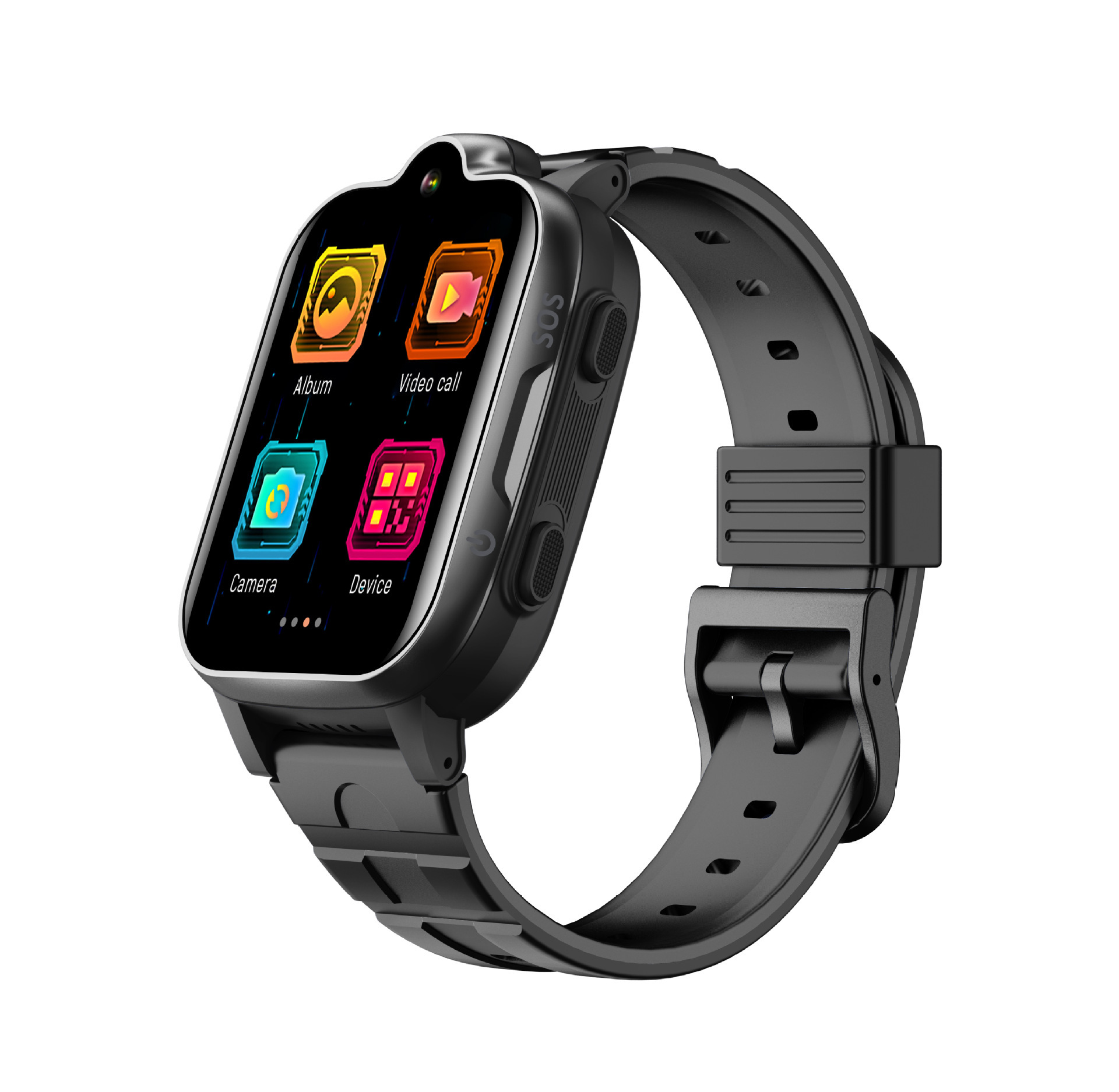 Kids Educational Watch - K15ビデオ通話キッズスマートウォッチ、写真撮影、IPX7防水、HDビデオ通話、4G通話、2.5D HD大画面、GPS位置情報キッズウォッチ