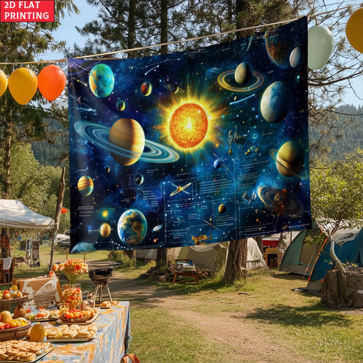 額縁なし 太陽系惑星タペストリー 宇宙科学教育用ウォールアー - Kids Educational Posters のレビューと価格