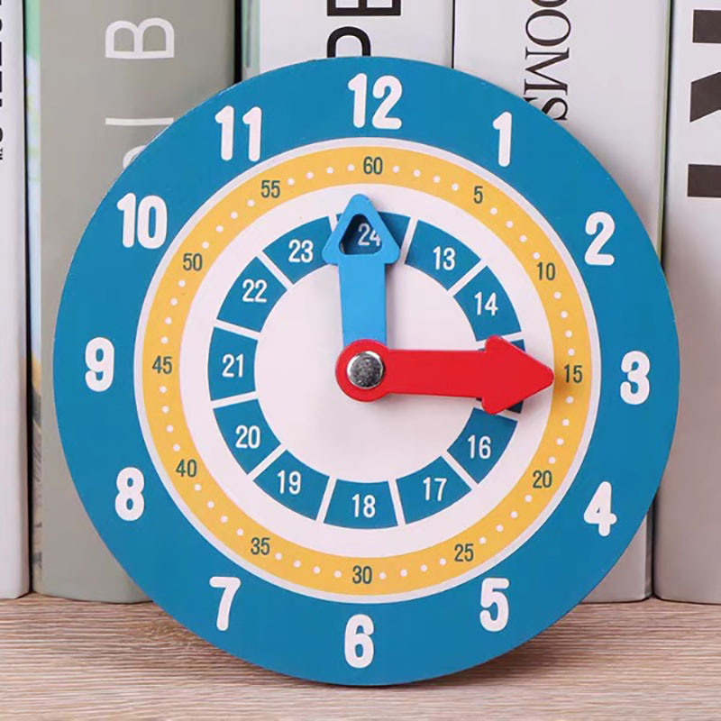 モンテッソーリ学習時計木製木製時計子供カレンダー子供のおもち - Kids Educational Watch のレビューと価格