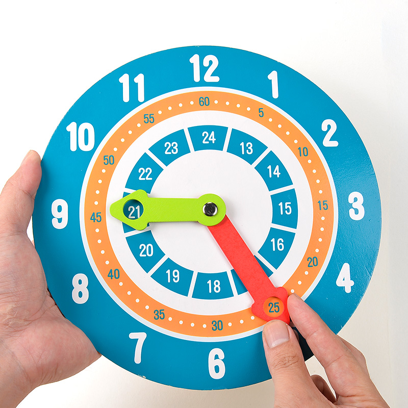 モンテッソーリ学習時計木製木製時計子供カレンダー子供のおもち - Kids Educational Watch のレビューと価格