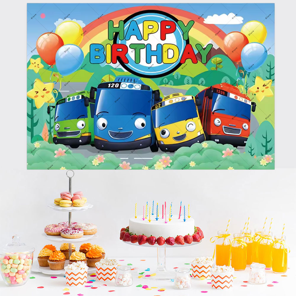 漫画アニメリトルバスキッズ 1st ハッピーバースデーパーテ - Kids Education Banner のレビューと価格