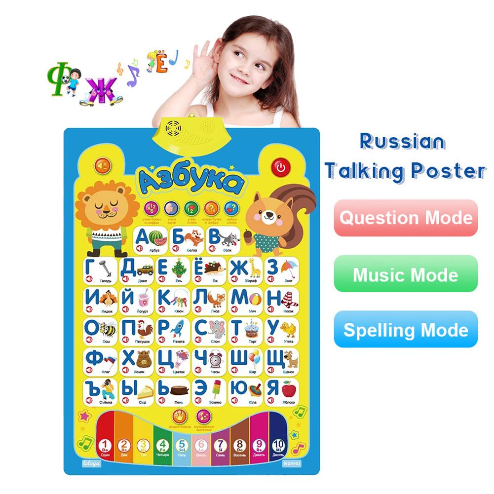ロシア語電子インタラクティブアルファベットウォールチャート、 - Kids Educational Posters のレビューと価格