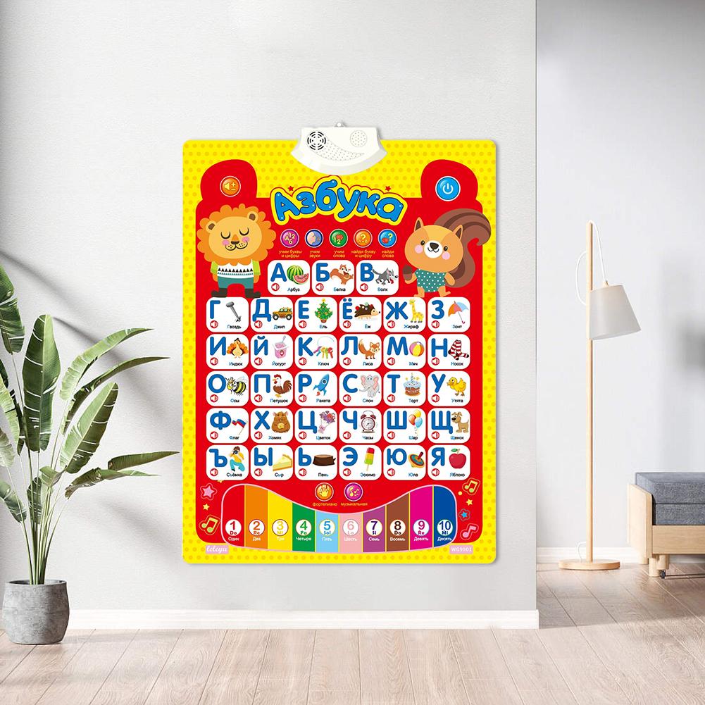 ロシア語電子インタラクティブアルファベットウォールチャート、 - Kids Educational Posters のレビューと価格