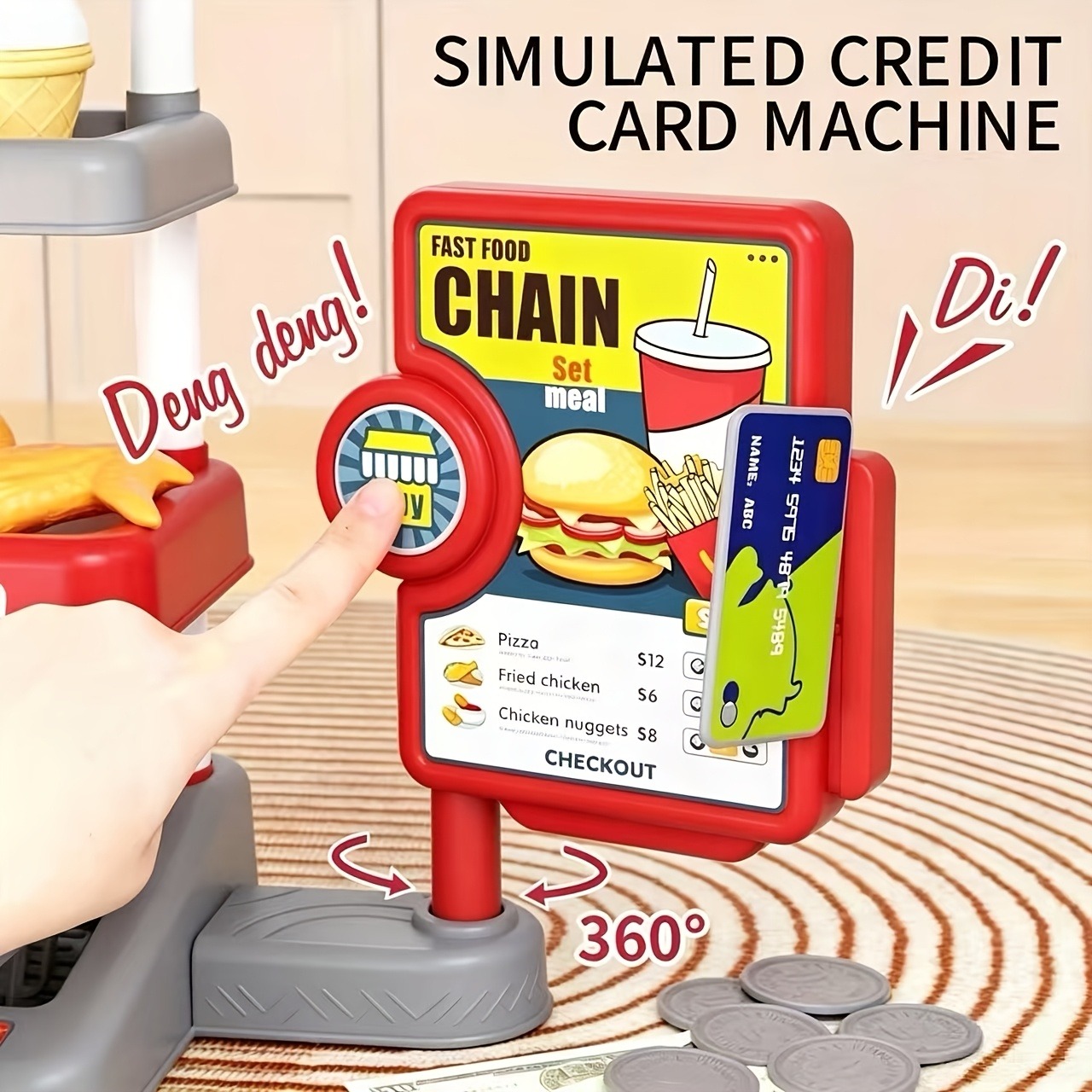 ごっこ遊び ファーストフード店 おもちゃ レジ コーヒーメー - Kids Education Store のレビューと価格