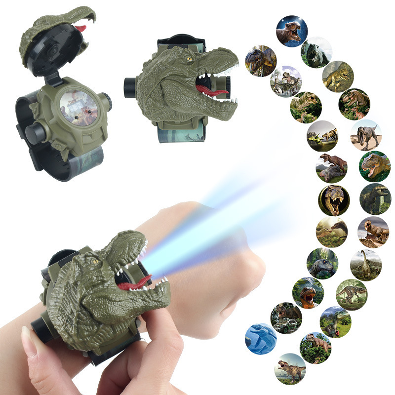 キッズ恐竜投影時計漫画恐竜パターン時計プロジェクタープロジェ - Kids Educational Watch のレビューと価格