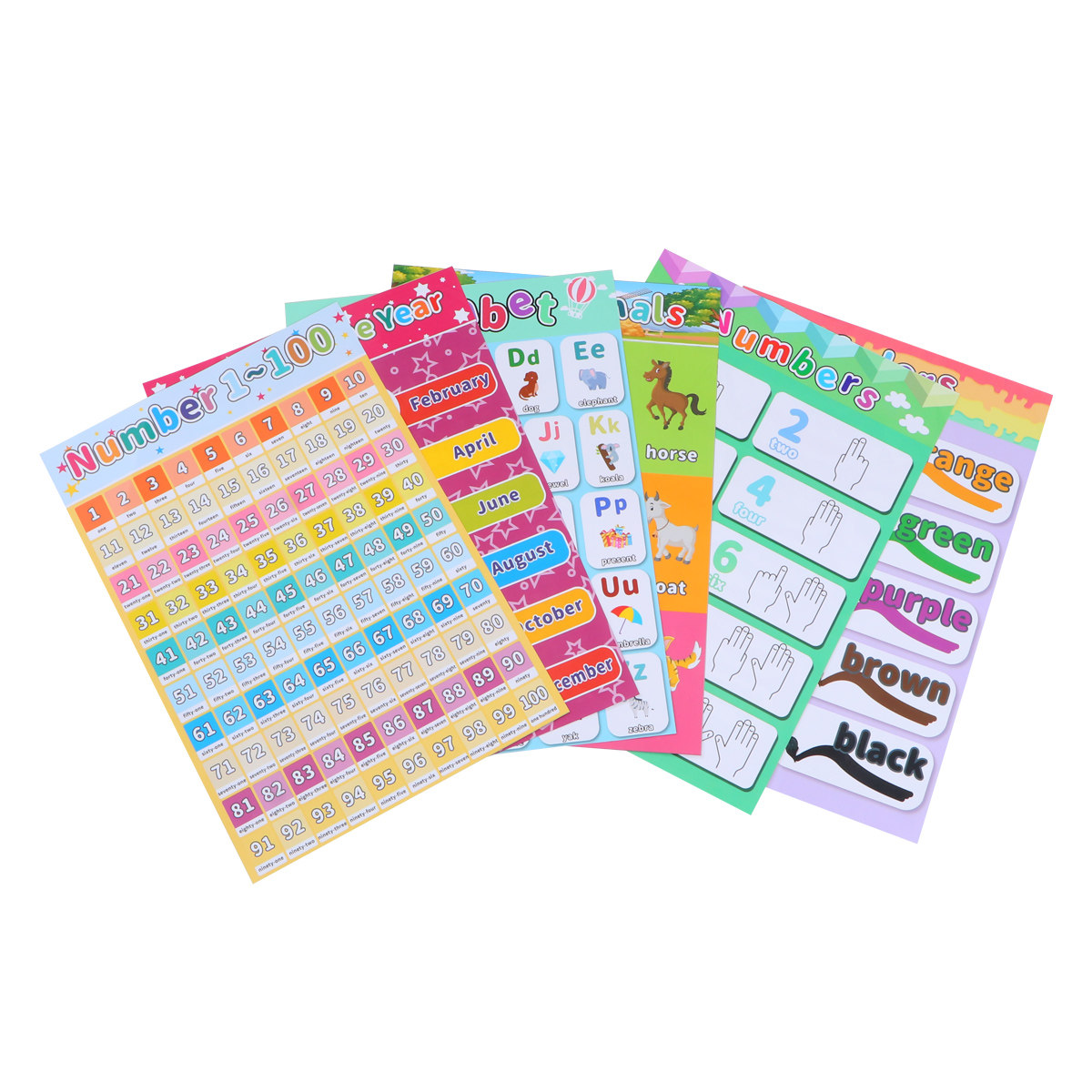 6 個の子供用動物ポスター子供用ポスター早期教育幼稚園教室の - Kids Educational Posters のレビューと価格