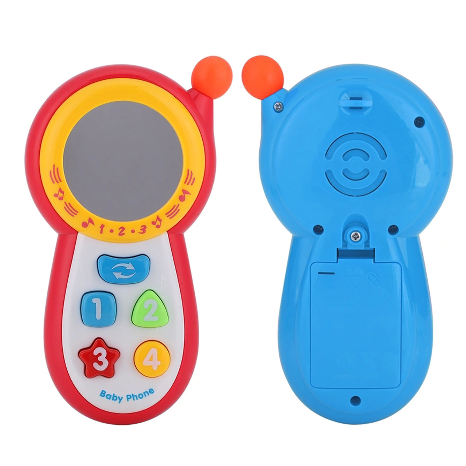赤ちゃんと子供のための音と丸い鏡付きのパズル携帯電話のおもち - Kids Education Mobile のレビューと価格