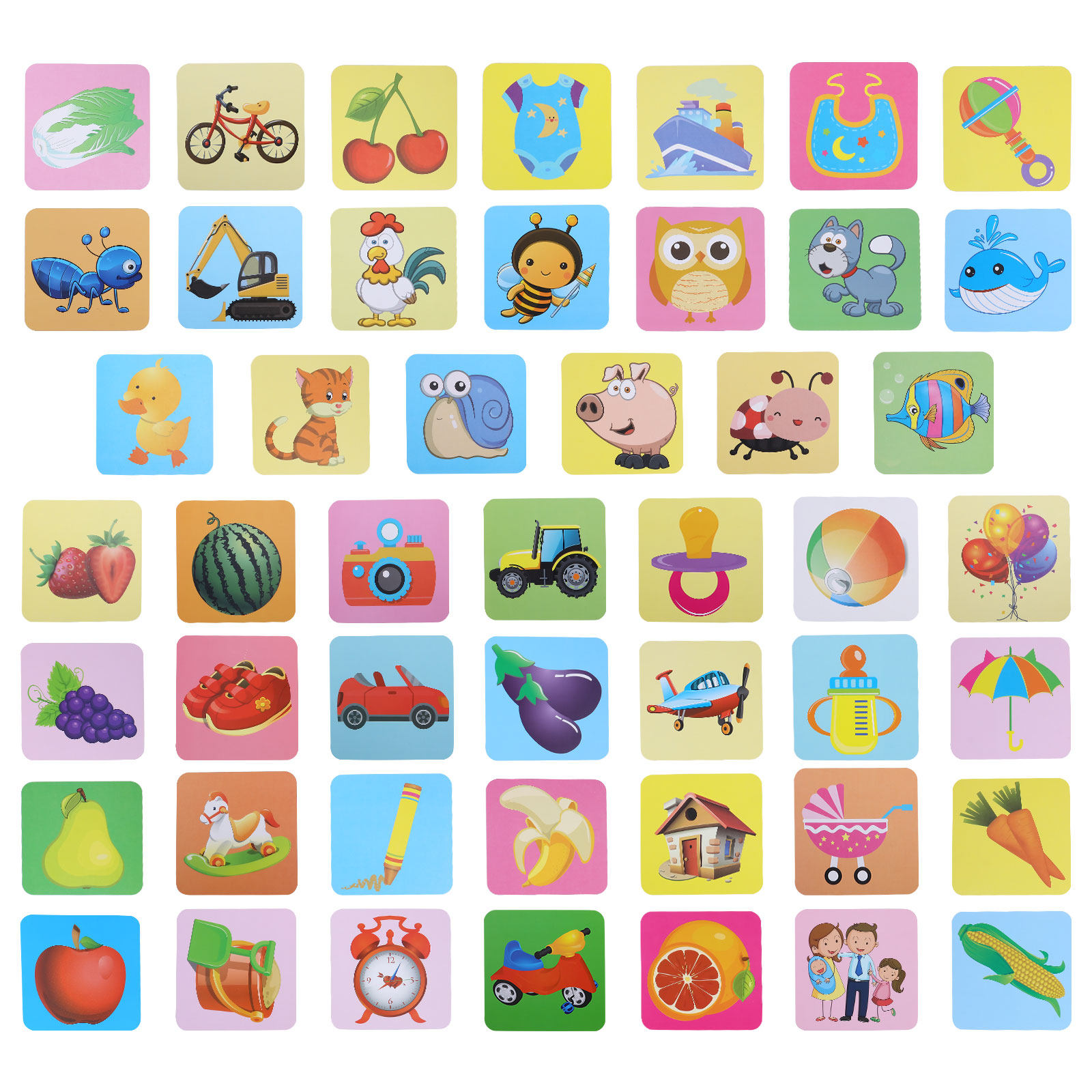 視覚刺激カード 色の認識 明るくデザインされた子供向け教育用 - Kids Education Fun のレビューと価格