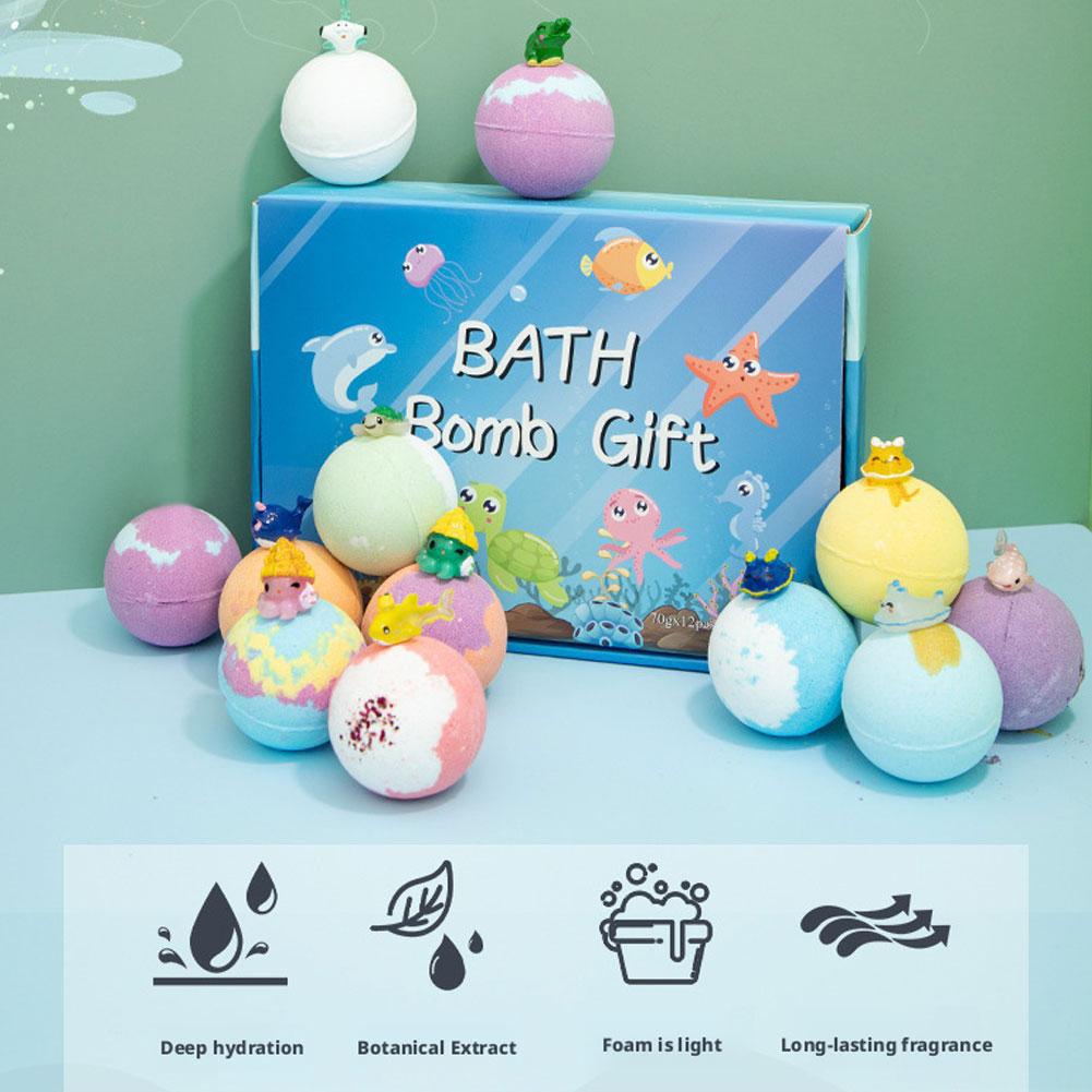 サプライズ入りキッズバスボム、動物のおもちゃ付き発泡スパボー - Kids Education Fun のレビューと価格
