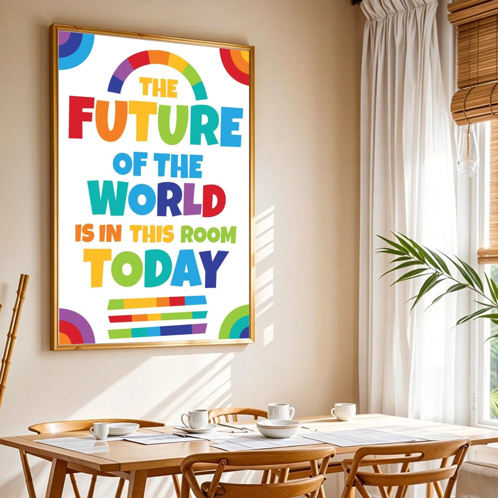 ポジティブキッド教室壁絵教育ポスターHDアート粘着壁防水ホー - Kids Educational Posters のレビューと価格