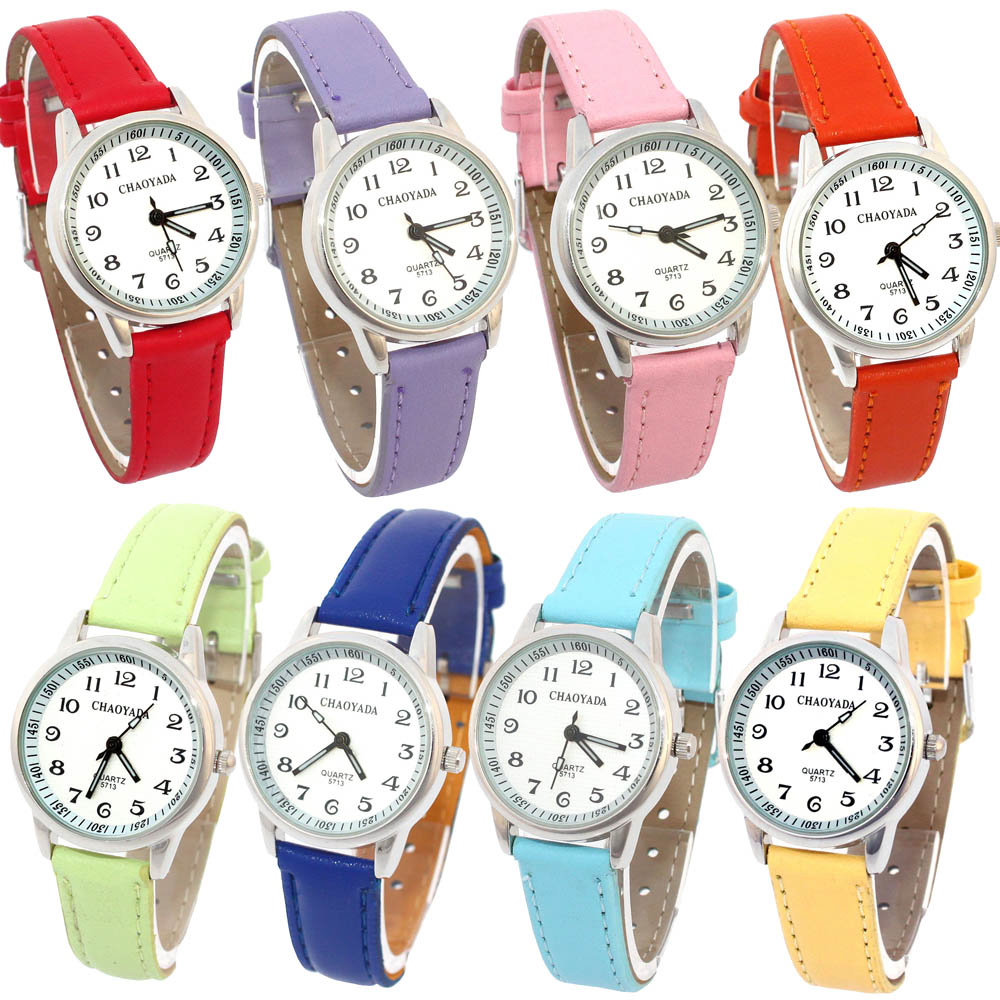 Chaoyada 子供用腕時計ガールレザーストラップ学習時間 - Kids Educational Watch のレビューと価格