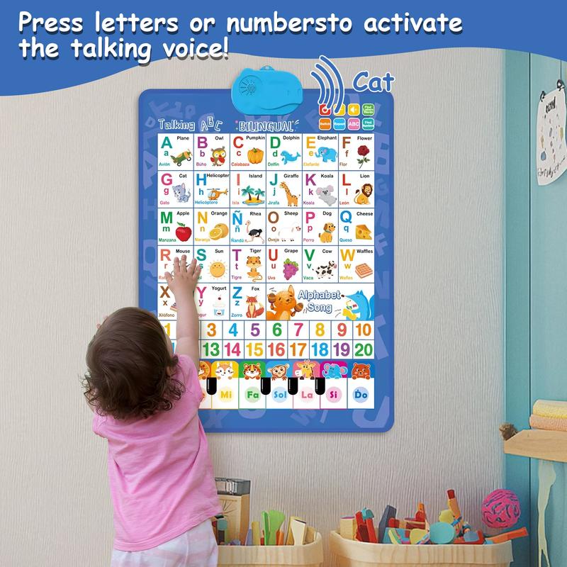 子供向けバイリンガル英語-スペイン語インタラクティブトーキン - Kids Educational Posters のレビューと価格