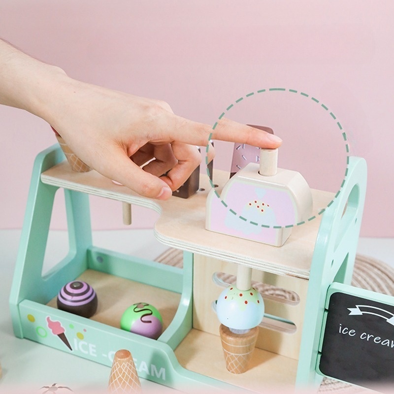 木製教育用ごっこ遊び模擬アイスクリームストア販売機（子供向け - Kids Education Store のレビューと価格