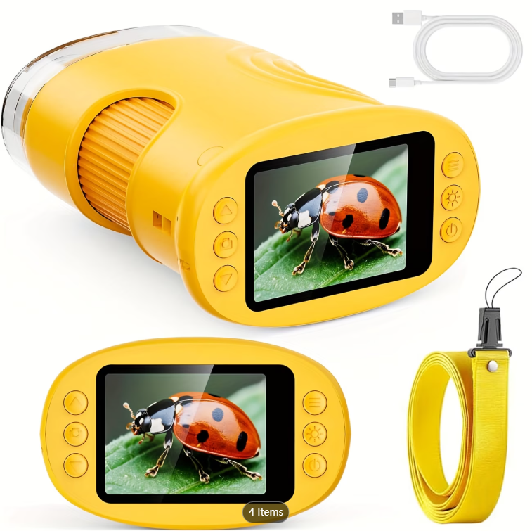 1000倍ポケット顕微鏡 子供用 4K 2.0インチ画面 デ - Kids Education Video のレビューと価格
