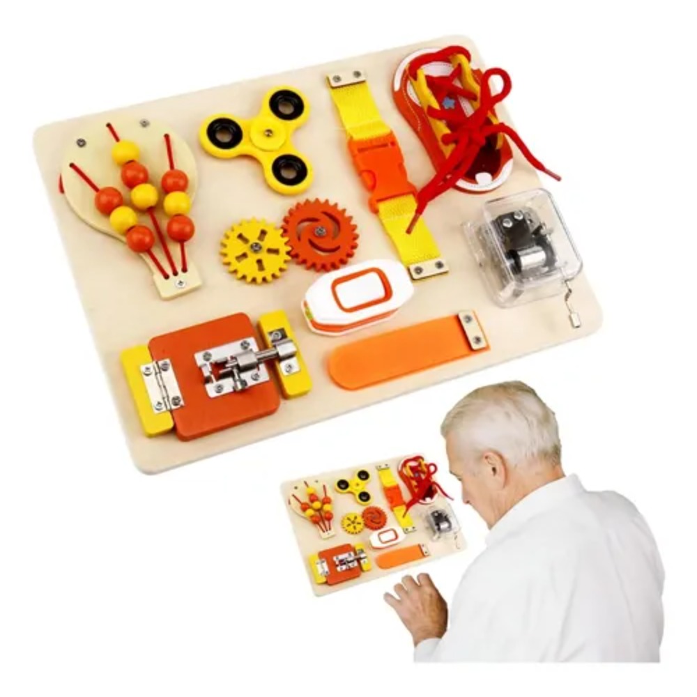 モンテッソーリ木製ビジーボードおもちゃ、幼児向け感覚教育フィ - Kids Education Toy のレビューと価格