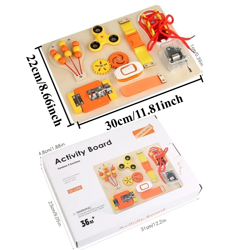 モンテッソーリ木製ビジーボードおもちゃ、幼児向け感覚教育フィ - Kids Education Toy のレビューと価格