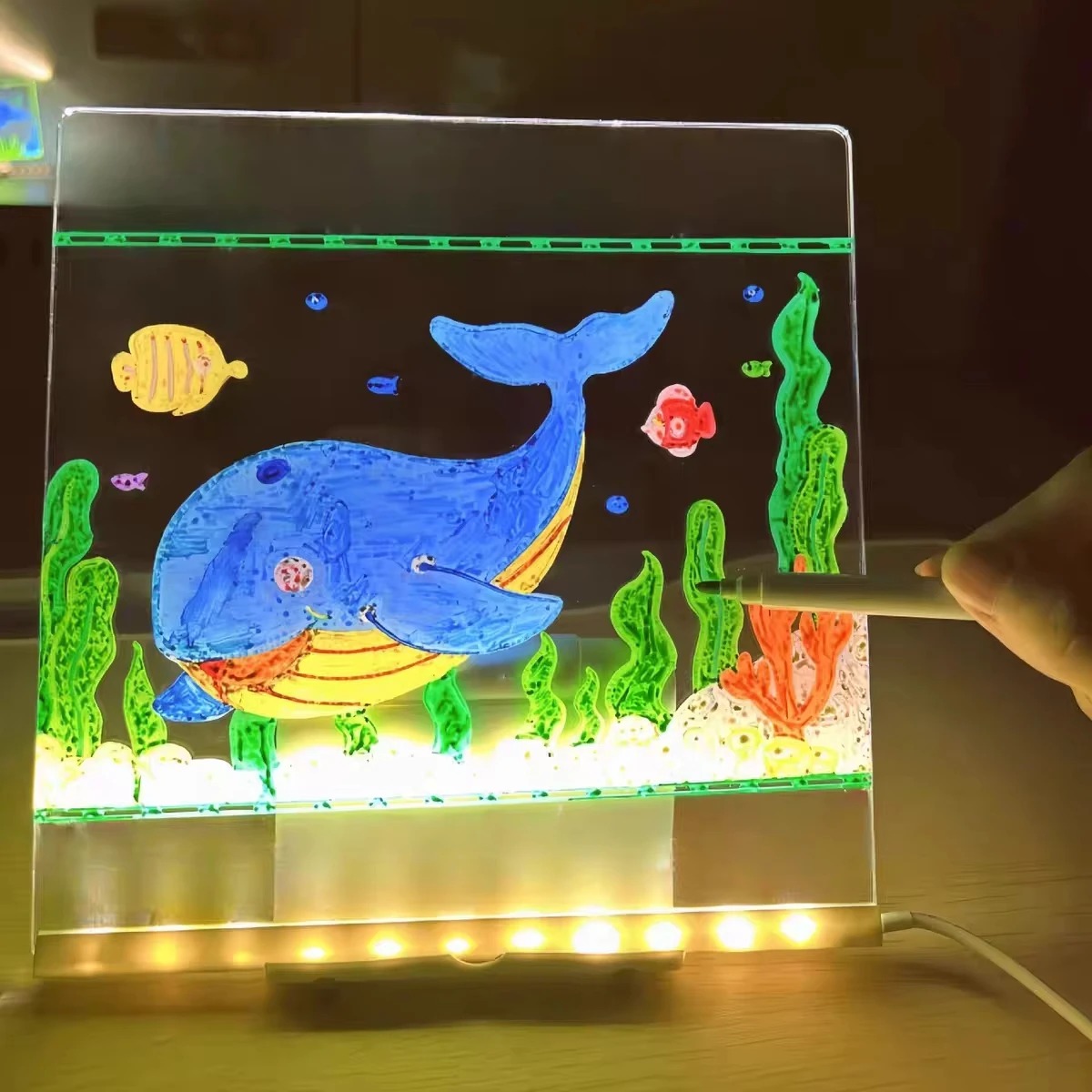 マジックグロー キッズ ドローイングボード：再利用可能なLC - Kids Education Tablet のレビューと価格