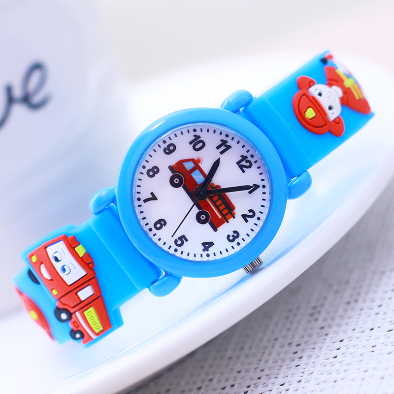 2026年ホットセール3D漫画消防士消防車柄ソフトシリコンス - Kids Educational Watch のレビューと価格