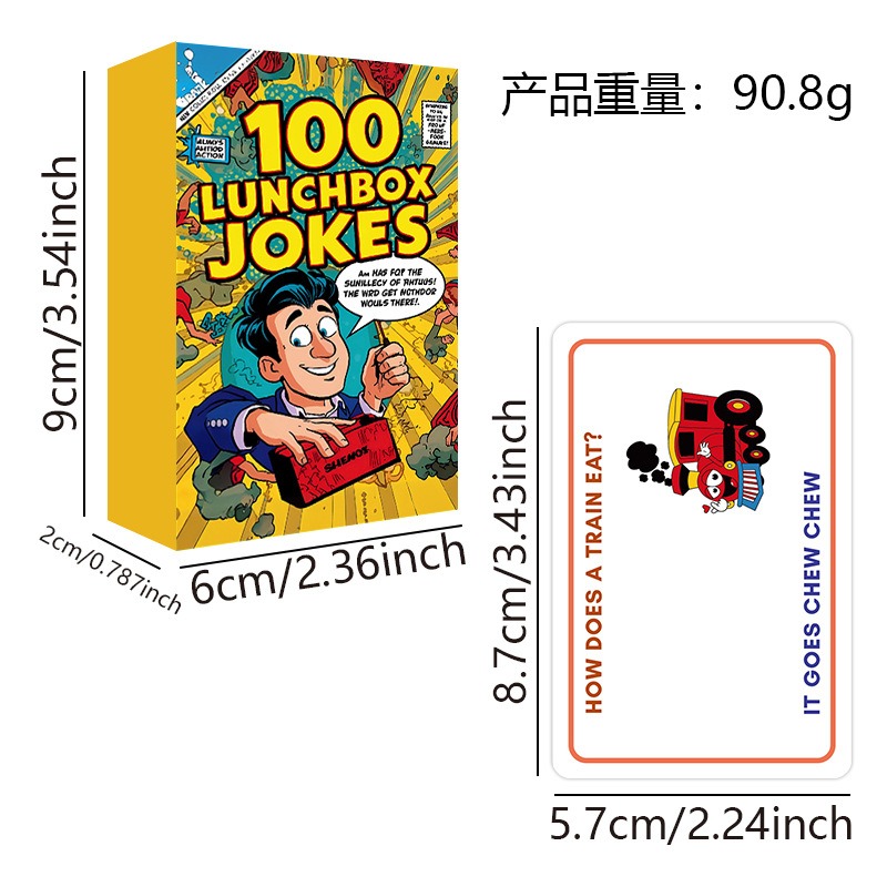 100枚入りランチボックスジョークカード 面白い質問と回答の - Kids Education Questions のレビューと価格