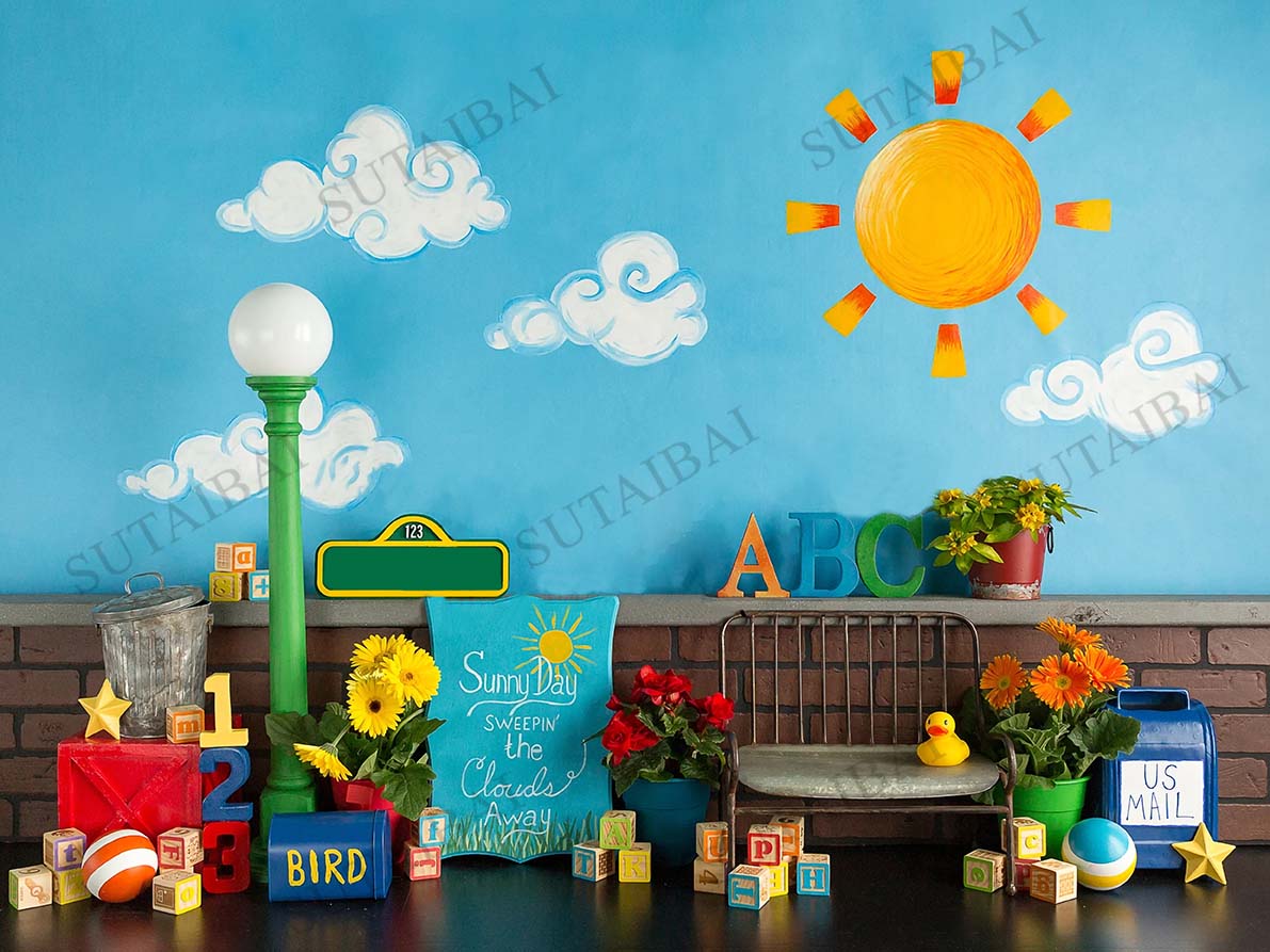 ABC 新学期写真背景子供の誕生日パーティーの装飾幼稚園オン - Kids Education Banner のレビューと価格