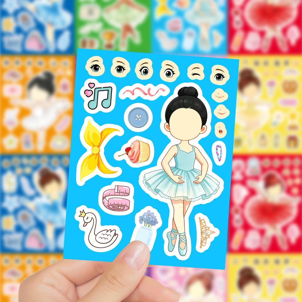 8枚入り バレエガール フェイスステッカー グラフィティ フ - Kids Education Store のレビューと価格