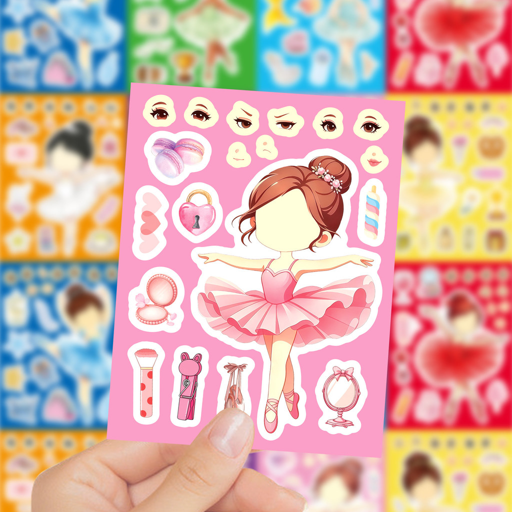 8枚入り バレエガール フェイスステッカー グラフィティ フ - Kids Education Store のレビューと価格