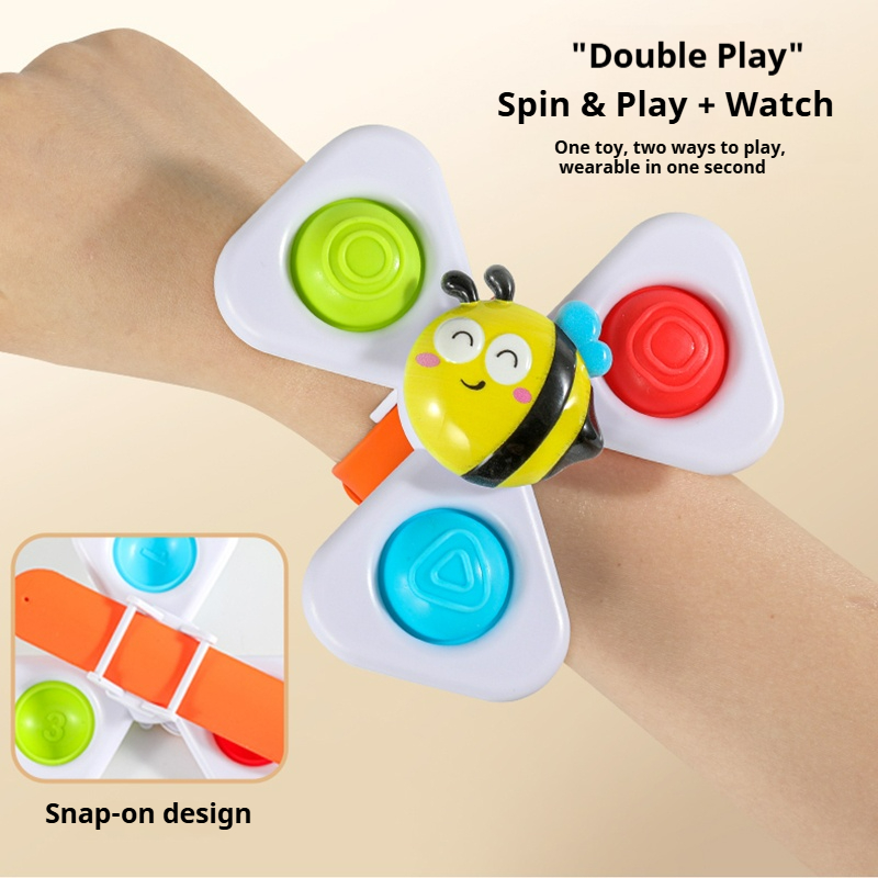 3個セット 吸盤付き回転コマ 漫画動物スピナーおもちゃ、また - Kids Educational Watch のレビューと価格